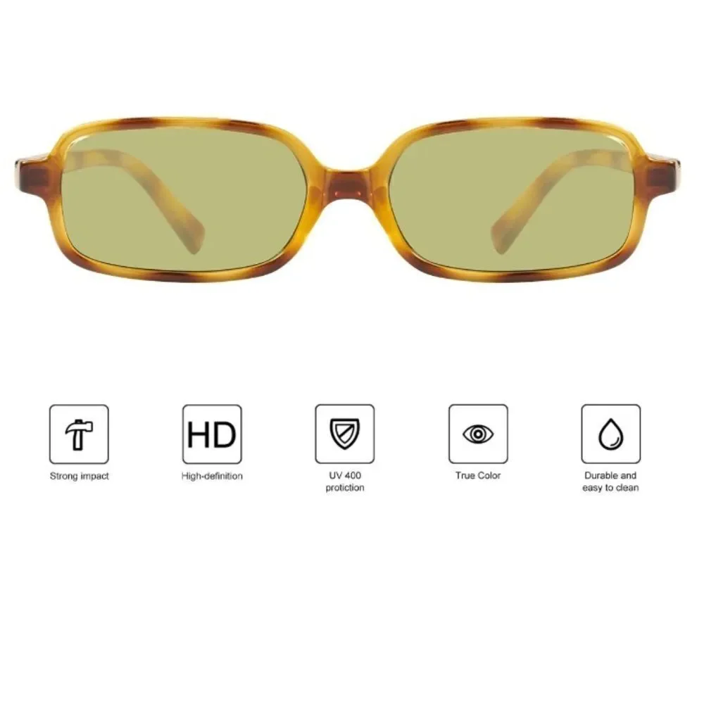Trendy rectangular sunglasses